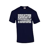 Funny Guitar T-Shirt Education is Important but Guitar Playing is Importanter Musician Band Rock Heavymetal 80's Bass Player