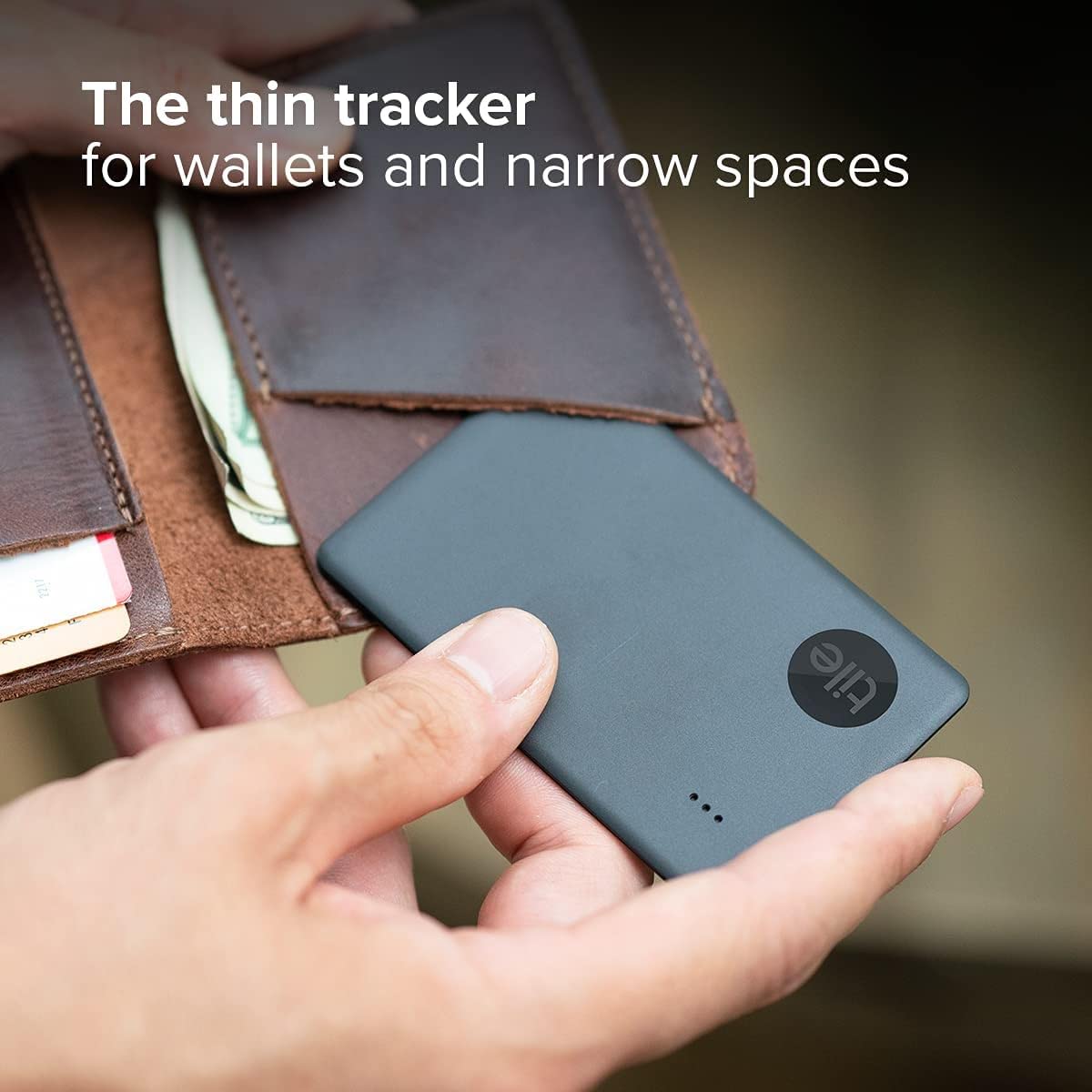 Tile Slim (2022) 1-Pack. Thin Bluetooth Tracker, Wallet Finder and Item Locator for Wallet, Luggage Tags and More; Up to 250 ft. Range. Phone Finder. iOS and Android Compatible. (Non-Retail Packaging)