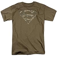 Superman DC Comics Army Camo Shield Adult T-Shirt Tee