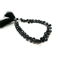 Natural Black Spinel Heart Faceted 7-8mm Spinel Loose Beads 7