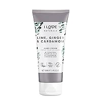 I Love Naturals Lime, Ginger, and Cardamom Hand Lotion - Hand Lotion for Dry Skin - Moisturizing Lotion with Shea Butter and Coconut Oil - 3.38 oz