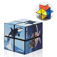 Star Cube Magic Cube Set, 2 in 1 Yoshimoto Cube for Kids and Adults, Toy Gifts for Boys and Girls Ages 8-12