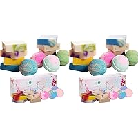 Forever Love 6 Bath Bombs Plus 4 Handmade Soap Essential Oil Organic Bath Bomb for Her Soothing Cruelty Hair (Pack of 2)