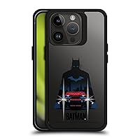 Head Case Designs Officially Licensed The Batman Batmobile Graphics Black Shockproof Dual Protection Case Compatible with Apple iPhone 15 Pro