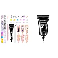 Makartt Nail Rhinestone Glue for Nails with Nail Decoration Kit Bundle, Super Strong Bling Gel for Nail Gem Nail Art Jewels Nail Crystals Beads Diamonds 3D 30ML Cured Need Beauty Gift