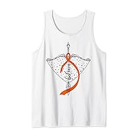 Believe Bow Arrow Warrior Orange Ribbon Leukemia Cancer Tank Top