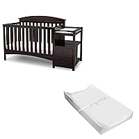 Abby Convertible Crib 'N' Changer + Changing Pad and Cover [Bundle], Dark Chocolate