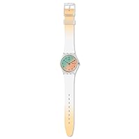 Swatch Womens Analogue Swiss Quartz Watch with Silicone Strap GE720
