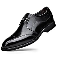 Men Loafer Shoes Classic Pointed Toe Pull-on Formal Oxfords Shoes Office Casual Slip-Ons Business Wedding Dress Shoes