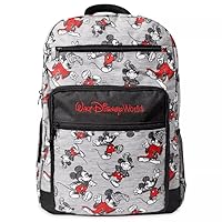 Disney Theme Park Merchandise Mickey All Over Sketch Backpack Bag Gray