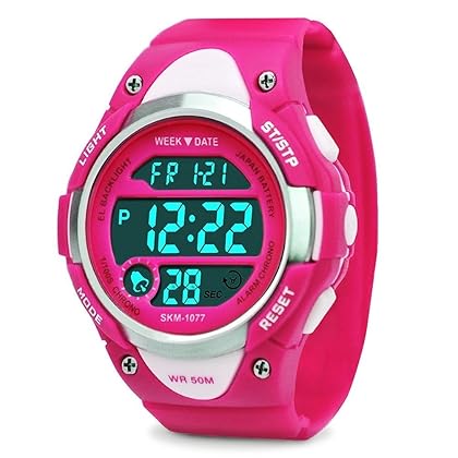 cofuo Boys Girls Sport Digital Watch, Kids Outdoor Waterproof Electronic Watches with LED Alarm Stopwatch