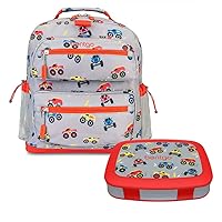 Bentgo® Kids 14” Backpack Set With Kids Prints Lunch Box (Trucks)