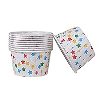 50 Pcs Greaseproof Nonstick Cake Wrappers Holders Colorful Roll Side Greaseproof Cupcake Paper Liners For Home Party Little Puddings Cups