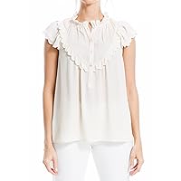 Max Studio Women's Flutter Sleeve Blouse