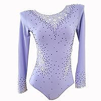 LIUHUO Purple Long Sleeve Rhythmic Gymnastics Outfit for Girls