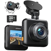 iZEEKER Dash Cam Front and Rear with SD Card, 1080P Full HD Car Camera with Hiden Design, Dual Dash Camera for Cars with Accident Recording, Parking Monitor, Night Vision, WDR