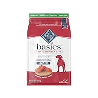 Blue Buffalo Basics Skin & Stomach Care, Grain Free Natural Adult Dry Dog Food, Salmon & Potato 4-lb