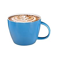 Aqua Blue 30oz Ceramic Jumbo Coffee Mug Soup Bowl with Handle for Soup, Coffee, Tea, Ice Cream, Fruit, Cereal, Milk, Mocha, Cocoa and Mulled Drinks, Dishwasher Safe