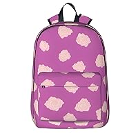Flowers Printed Patterns Backpack Printing Backpack Light Casual Backpack Capacity 16 Inch With Laptop Compartmen