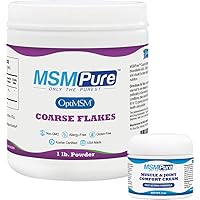 MSMPure Coarse Flakes 1lb and Muscle & Joint Cream 2oz Bundle