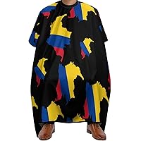 Flag Map of Colombia Professional Barber Cape Large Hair Cutting Cape Haircut Apron Hairdressing Accessories for Hair Cuts