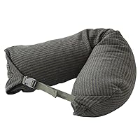 【Counter Genuine】 MUJINeck Pillow Neck Pillow for Airplane Travel Neck Pillow for car Sofa Pillow U-Pillow (Specifications 16x67cm, Ma Green Stripes)