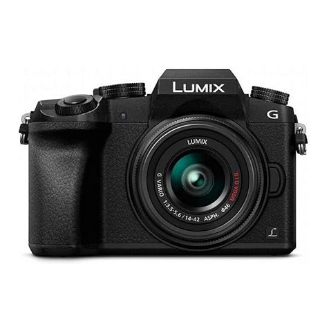 LUMIX G7 4K Digital Camera, with LUMIX G VARIO 14-42mm Mega O.I.S. Lens, 16 Megapixel Mirrorless Camera, 3-Inch LCD, DMC-G7KK (Black)