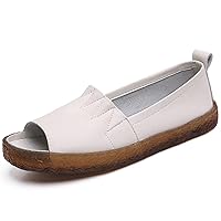 Flat Sandals with Peep Toe Summer Flat Casual Shoes Sneakers Ladies Comfortable Loafers Women Adult Sandals (Color : Beige, Size : 40)