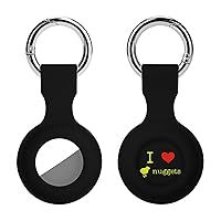 I Love Chicken Nuggets Protective Cover Compatible with Airtag Case Silicon Finder Tracker Case with Keychain 1PCS