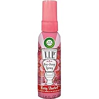 Air Wick V.I.P. Pre-Poop Toilet Spray, Up to 100 uses, Contains Essential Oils, Rosy Starlet Scent, Travel size, 1.85 oz, Holiday Gifts, White Elephant gifts, Stocking Stuffers