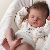 Reborn Baby Dolls Boy 19 inch Realistic Newborn Size Doll Looks Real Alive Doll Cute Silicone Reborn Baby Doll Handmade Toddler Child Toy Gifts for Chrismtas Age 6 +