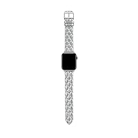 Ted Baker Silver Quilted Leather Strap for Apple Watch® (Model: BKS38F224B0)