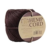 Hemptique 100% Hemp Cord Ball - 122 Meter Hemp String - 1 mm Cord Thread for Jewelry Making, Macrame, Greeting Cards & More - Multi Packs and Colors (Dark Brown, Single Pack)