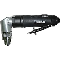 Klutch Low-Noise 90Deg Angle Air Drill - 3/8in. Chuck, 1800 RPM, 3 CFM