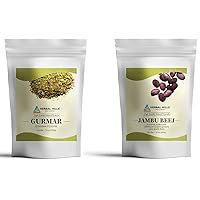 Herbal Hills Organic Gurmar Powder & Jambu/Jamun Powder Pack Of 2 (16 oz each)