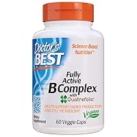 Fully Active B Complex Supports Energy Nervous System Optimal Health Positive Mood Wellbeing NonGMO Gluten Free Vegan Soy Free, 60 Count