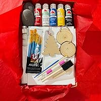 Childrens Paint Set, Gift Ideas for Kids, Rock Painting kit, Paint kit with Apron