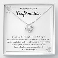 Blessing In Your Confirmation Necklace Gift, First Communion Gifts For Girls And Women, Christian Gift, Religious Jewelry, Personalized Confirmation Necklace Gift