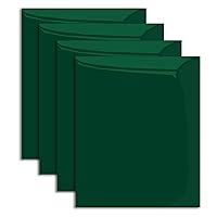 MiPremium PU Heat Transfer Vinyl HTV, Iron On, 12” x 10” inches 4 pre-Cut Sheets, for T Shirts Hats Caps Bags Sports Clothing and Other Garments and Fabrics, Easy to Cut Apply & Press (Dark Green)