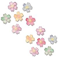 YBW DISPRA 12pcs Luminous Sakura Cherry Blossoms Flower Shoe Charms For Shoes, Diy Glow In Dark Sandals Slipper Shoes Charm Decoration Accessories Buckle Pins For Girls Favor Gifts