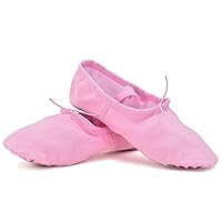 Girls Ballet Shoes Children Split Sole Ballet Slippers Baby Canvas Solid Cozy Soft Skin-Friendly Ballet Dancing Shoes for Kids