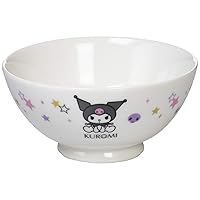 Sanrio 315110 Kuromi Stars Rice Bowl, Made in Japan, White