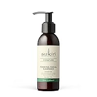 Sukin Foaming Facial Cleanser Pump, Gentle Gel Cleanser with Green Tea, Aloe Vera & Chamomile to Purify, Soothe & Tighten Skin, 4.23 Fl Oz