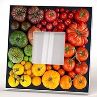 Vegetable Art Tomatoes Ripeness Wall Framed Mirror with Decor Printed Home Room Gift Design Kitchen