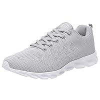 Sneakers Ultra Lightweight Breathable Mesh Athletic Walking Running Shoes Outdoor Tennis Lace up Couple Shoes Grey