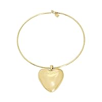 Soho Womens Puffy Heart Leather Necklace