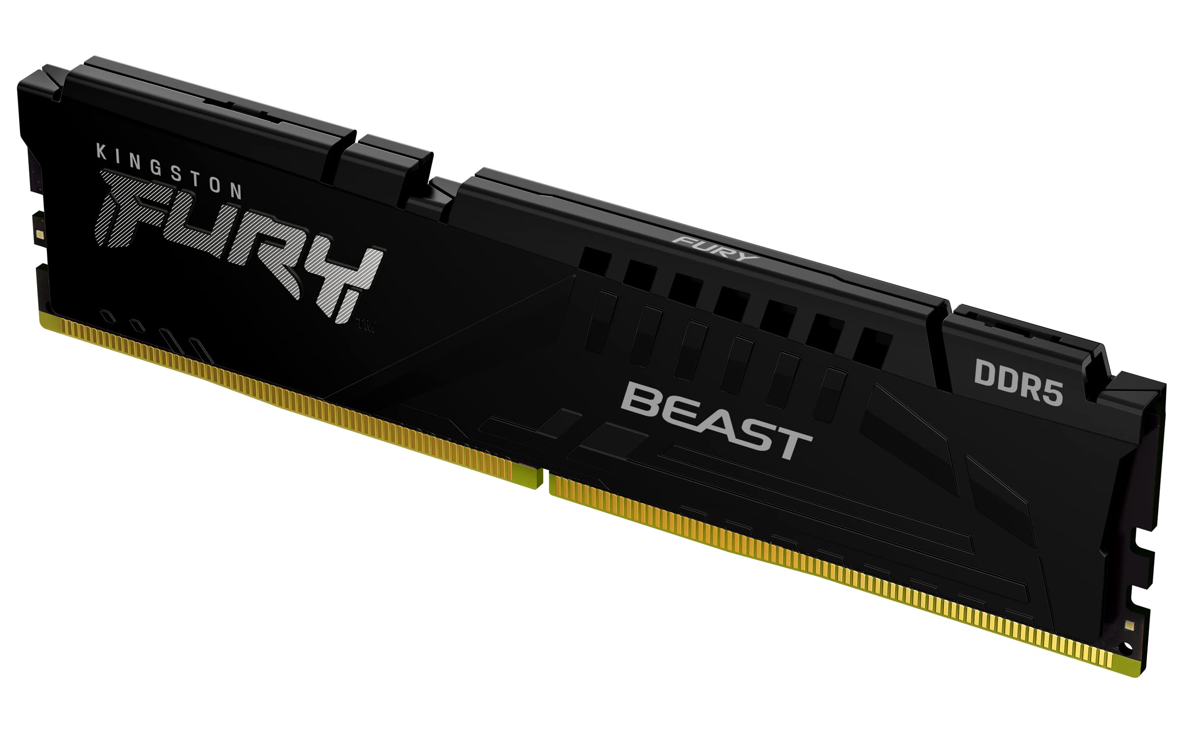 Kingston FURY Beast Black 128GB (4x32GB) 5200MT/s CL40 DDR5 XMP DIMM | Overclocking | Plug N Play | Intel XMP 3.0 | Kit of 4 | KF552C40BBK4-128
