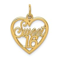 14k Yellow Gold Sweet 16 Charm