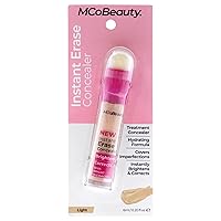 MCoBeauty Instant Eraser Concealer - Provides Full Coverage, Brightening And Smoothing - Blurs The Appearance Of Dark Circles, Fine Lines And Wrinkles - With A Cushion Applicator - 02 Light - 0.2 Oz
