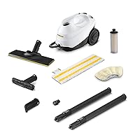 Kärcher SC3 Steam Cleaner with Attachments, Multi Purpose Power Steamer – Chemical-Free, 40 Sec Heat-Up, Continuous Steam - for Grout, Tile, Hard Floors, Appliances & More - White